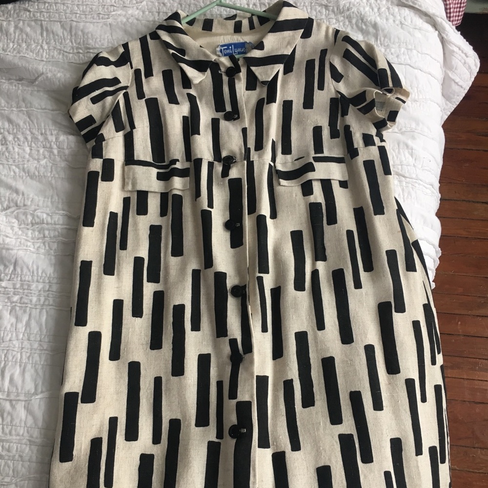 Vintage 90s short sleeve smock coat